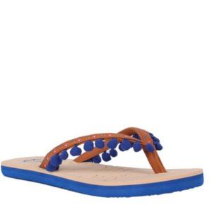 LAST ONE!!Blue pom pom sandal